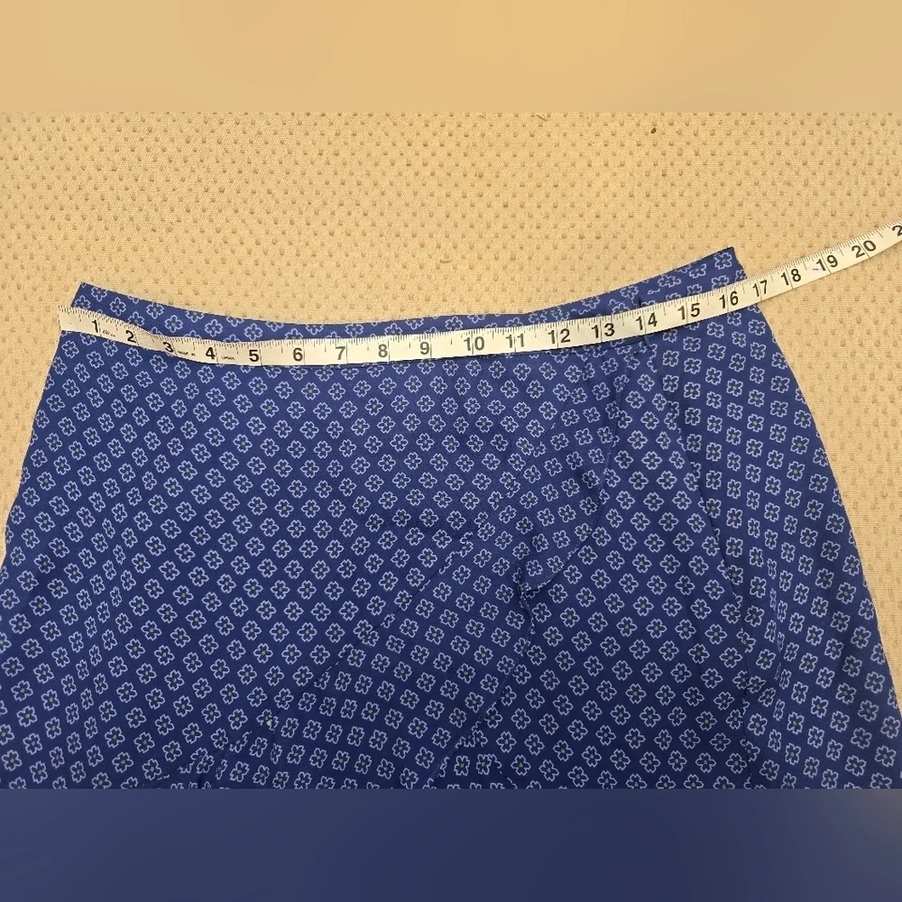 MICHAEL KORS WOMEN'S Blue  SWIRL LAYERED RUFFLE TIERED SKIRT  SIZE 12